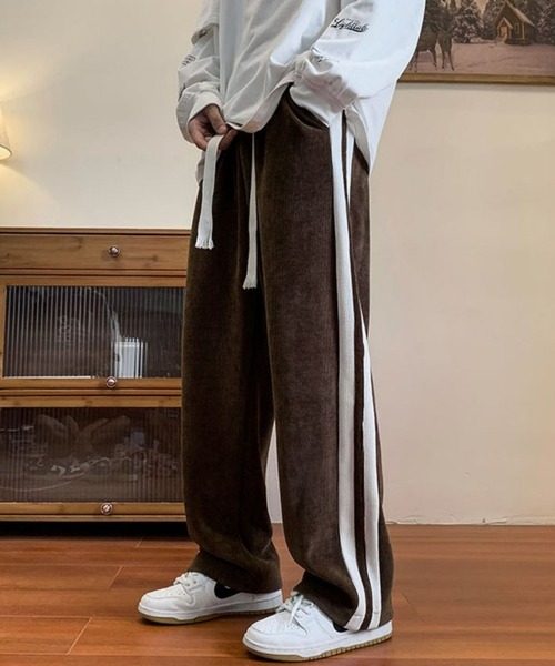 BASQUE magenta(バスクマゼンタ)の「サイドラインデザインコーデュロイトラックパンツ(その他パンツ・メンズ・ブラウン/スミクロ/ブラック/ホワイト・M/L)」の20枚目の写真