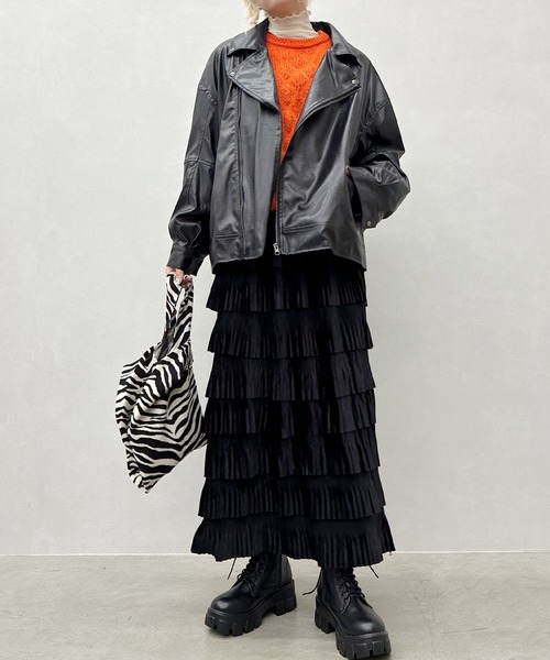 SpRay（スプレイ）の「エコレザ－ＢＩＧライダ－ス（ライダースジャケット・レディース・ブラック・FREE）」の6枚目の写真