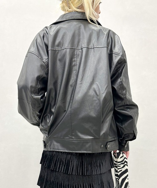 SpRay（スプレイ）の「エコレザ－ＢＩＧライダ－ス（ライダースジャケット・レディース・ブラック・FREE）」の12枚目の写真