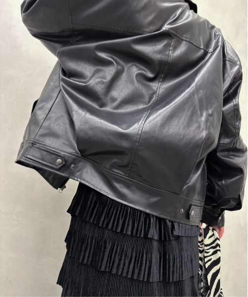SpRay（スプレイ）の「エコレザ－ＢＩＧライダ－ス（ライダースジャケット・レディース・ブラック・FREE）」の13枚目の写真