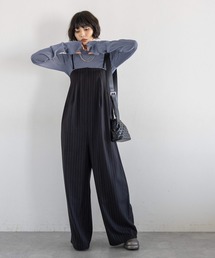 ピンストサロペット