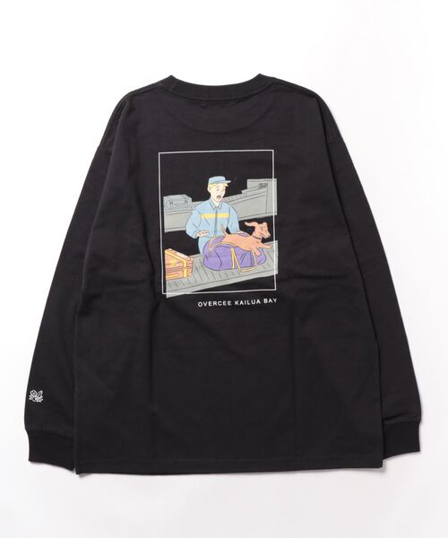 Right-on(ライトオン)の「バックグラフィック長袖Tシャツ(Tシャツ/カットソー・メンズ・ホワイト/ブラック・M/L/XL)」の15枚目の写真