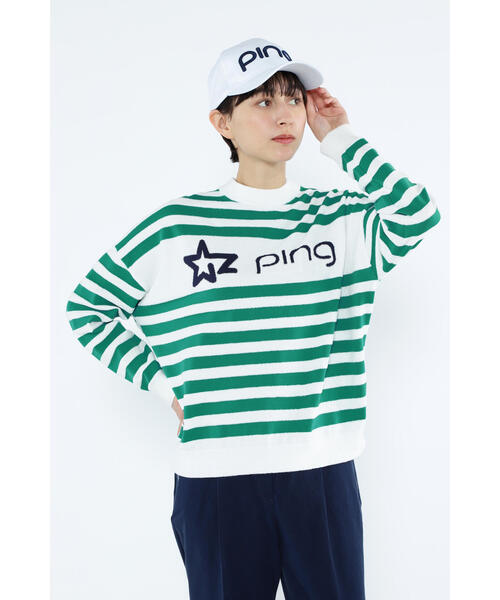 PING APPAREL】ボーダーリブニットセットアップニット〈NATIVE〉 PING