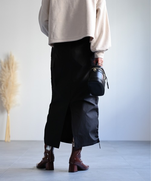 ap retro(アプレトロ)の「バックスリットロングカーゴスカート(スカート・レディース・チャコールグレー/ブラック/カーキ・FREE)」の16枚目の写真