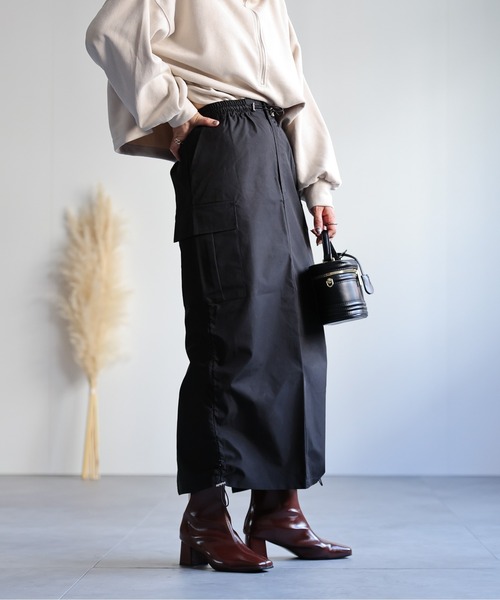 ap retro(アプレトロ)の「バックスリットロングカーゴスカート(スカート・レディース・チャコールグレー/ブラック/カーキ・FREE)」の17枚目の写真