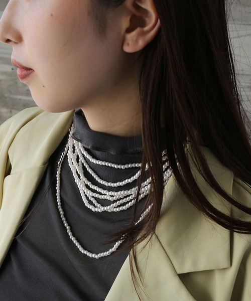 colleca la（コレカラ）の「スーパーロングパールネックレス［300cm］（ネックレス・レディース・ホワイト・ﾌﾘ-）」の3枚目の写真