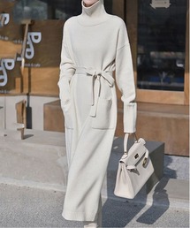 セール】「ハイネック」に該当するワンピース（ホワイト/白色系