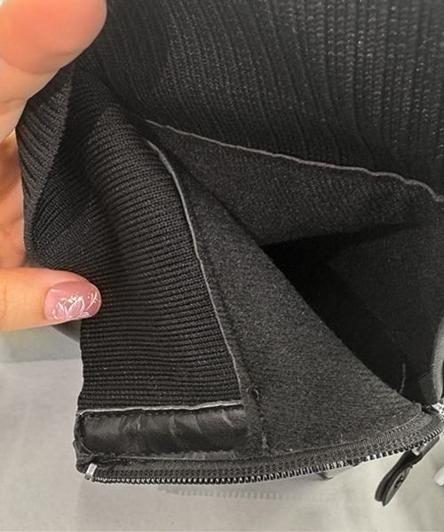 Miniministore(ミニミニストア)の「ショートブーツ 美脚 リブ切り替えブーツ(ブーツ・レディース・ベージュ/ブラック・23.5cm/24.5cm/23.0cm/24.0cm/25.0cm)」の18枚目の写真