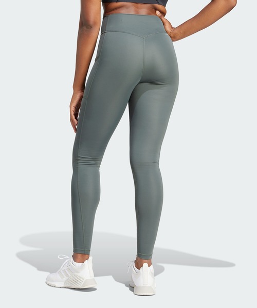 adidas Performance ニット フルレングス レギンス 送関込 アディダス Optime フルレングス レギンス - グレー