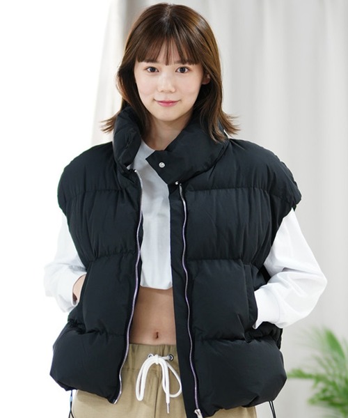 ムラサキスポーツ(ムラサキスポーツ)の「【ムラサキスポーツ限定】KOREA/コリア ジャケット ベスト NUZZON VEST NUZZON-2F121-01(ベスト・レディース・ベージュ/ブラック/ホワイト・FREE)」の3枚目の写真