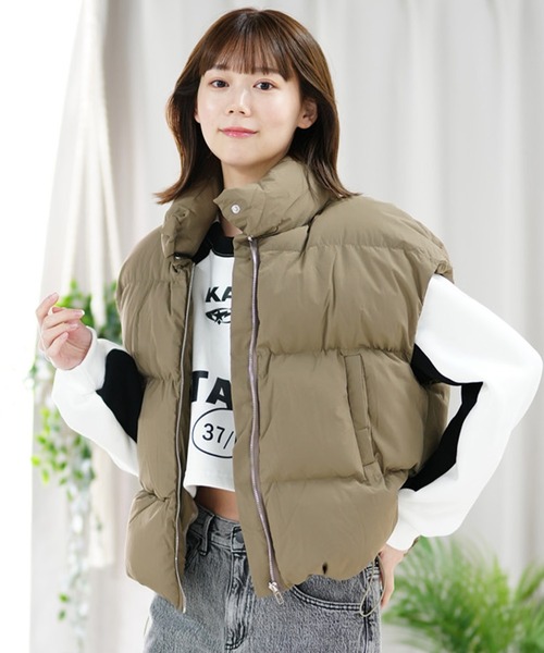 ムラサキスポーツ(ムラサキスポーツ)の「【ムラサキスポーツ限定】KOREA/コリア ジャケット ベスト NUZZON VEST NUZZON-2F121-01(ベスト・レディース・ベージュ/ブラック/ホワイト・FREE)」の7枚目の写真