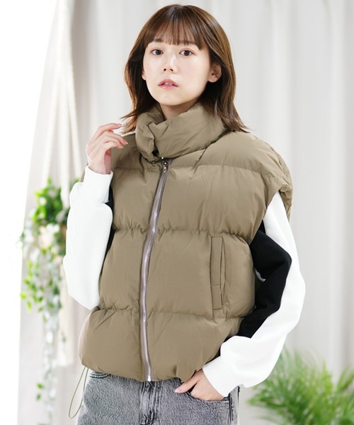 ムラサキスポーツ(ムラサキスポーツ)の「【ムラサキスポーツ限定】KOREA/コリア ジャケット ベスト NUZZON VEST NUZZON-2F121-01(ベスト・レディース・ベージュ/ブラック/ホワイト・FREE)」の8枚目の写真