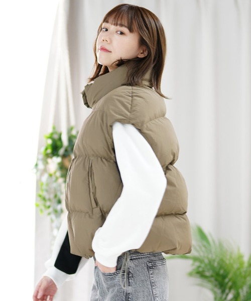ムラサキスポーツ(ムラサキスポーツ)の「【ムラサキスポーツ限定】KOREA/コリア ジャケット ベスト NUZZON VEST NUZZON-2F121-01(ベスト・レディース・ベージュ/ブラック/ホワイト・FREE)」の9枚目の写真