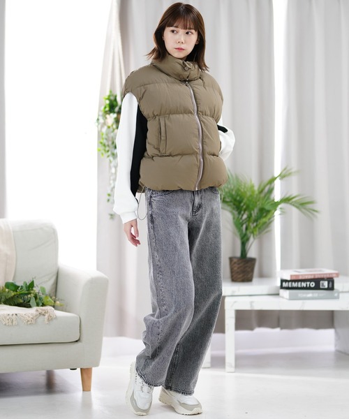 ムラサキスポーツ(ムラサキスポーツ)の「【ムラサキスポーツ限定】KOREA/コリア ジャケット ベスト NUZZON VEST NUZZON-2F121-01(ベスト・レディース・ベージュ/ブラック/ホワイト・FREE)」の13枚目の写真