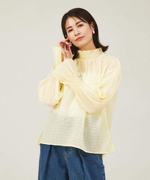 abahouse mavie（アバハウスマヴィ）の「シアーシャーリングブラウス（シャツ/ブラウス・レディース・レモンイエロー/ホワイト/ブラック・フリー）」の21枚目の写真
