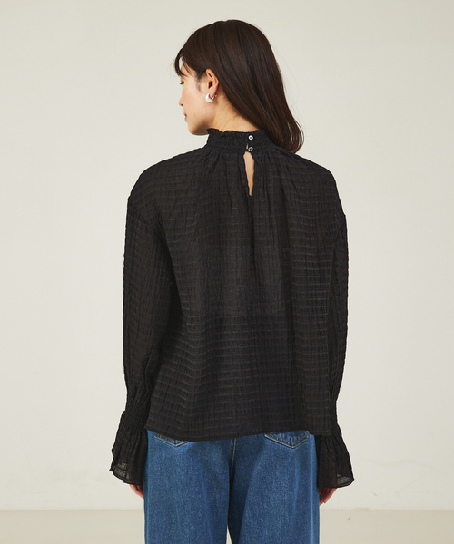 abahouse mavie（アバハウスマヴィ）の「シアーシャーリングブラウス（シャツ/ブラウス・レディース・レモンイエロー/ホワイト/ブラック・フリー）」の8枚目の写真