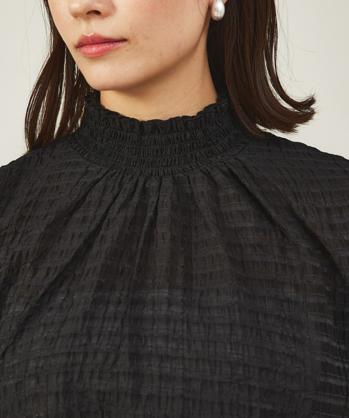 abahouse mavie（アバハウスマヴィ）の「シアーシャーリングブラウス（シャツ/ブラウス・レディース・レモンイエロー/ホワイト/ブラック・フリー）」の10枚目の写真