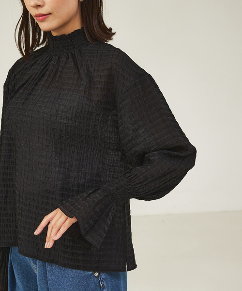 abahouse mavie（アバハウスマヴィ）の「シアーシャーリングブラウス（シャツ/ブラウス・レディース・レモンイエロー/ホワイト/ブラック・フリー）」の11枚目の写真