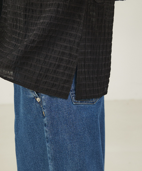 abahouse mavie（アバハウスマヴィ）の「シアーシャーリングブラウス（シャツ/ブラウス・レディース・レモンイエロー/ホワイト/ブラック・フリー）」の12枚目の写真