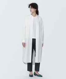 無印良品 | 婦人　洗いざらし　ブロードレギュラーカラー長袖ワンピース(ワンピース)