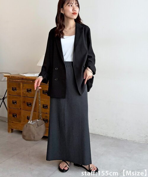 DISCOAT（ディスコート）の「テックリネンシャツジャケット《WEB限定カラーあり》（テーラードジャケット・レディース・チャコールグレー/ライトグレー/グレイッシュベージュ/ブラック/ブラウン・LARGE/MEDIUM）」の19枚目の写真