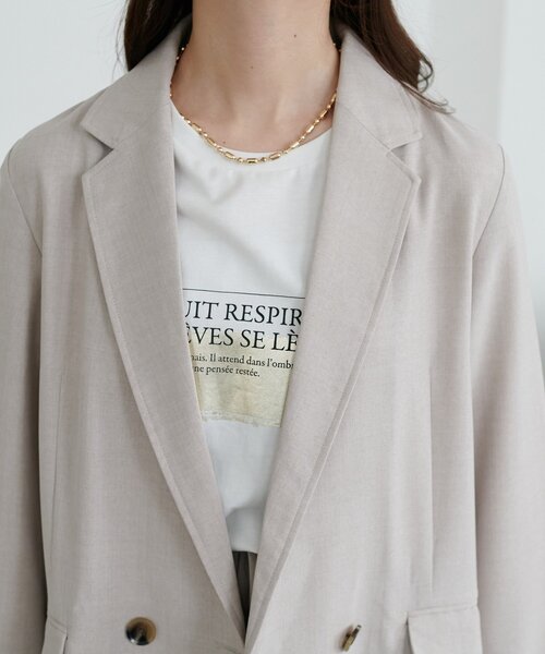 DISCOAT（ディスコート）の「テックリネンシャツジャケット《WEB限定カラーあり》（テーラードジャケット・レディース・チャコールグレー/ライトグレー/グレイッシュベージュ/ブラック/ブラウン・LARGE/MEDIUM）」の21枚目の写真