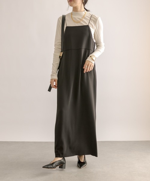 RIVE DROITE（リヴドロワ）の「スクエアキャミワンピース（ワンピース・レディース・ブラック/カーキ・FREE）」の7枚目の写真