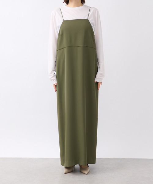 RIVE DROITE（リヴドロワ）の「スクエアキャミワンピース（ワンピース・レディース・ブラック/カーキ・FREE）」の16枚目の写真