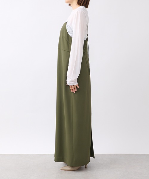 RIVE DROITE（リヴドロワ）の「スクエアキャミワンピース（ワンピース・レディース・ブラック/カーキ・FREE）」の17枚目の写真