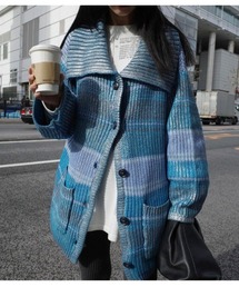 GLITTER PRINT KNIT CARDIGAN