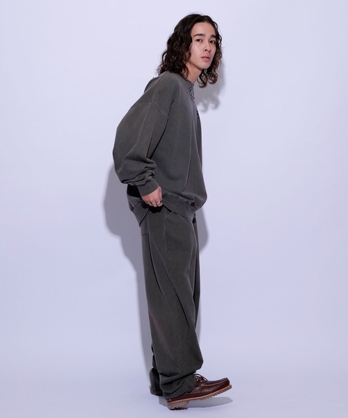 re_k by JUNRED（レクバイジュンレッド）の「re_k by JUNRED / オーバーダイワイドストレートスウェットパンツ（その他パンツ・メンズ・パープル/チャコールグレー/ライトグレー・M/L/S）」の7枚目の写真