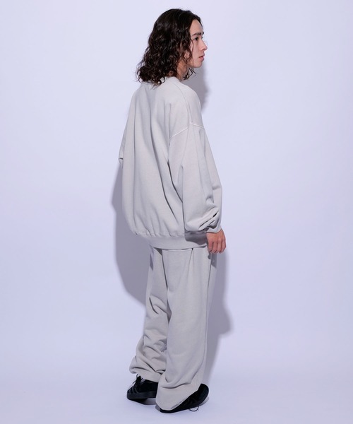 re_k by JUNRED（レクバイジュンレッド）の「re_k by JUNRED / オーバーダイワイドストレートスウェットパンツ（その他パンツ・メンズ・パープル/チャコールグレー/ライトグレー・M/L/S）」の9枚目の写真