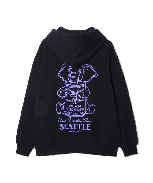 MANASTASH（マナスタッシュ）の「MANASTASH/マナスタッシュ/CiTee HOODSWEAT ELEPHANTフードスウェット（パーカー・メンズ・ブラック/その他17/ダークグリーン系・XL/L/M/S）」の7枚目の写真