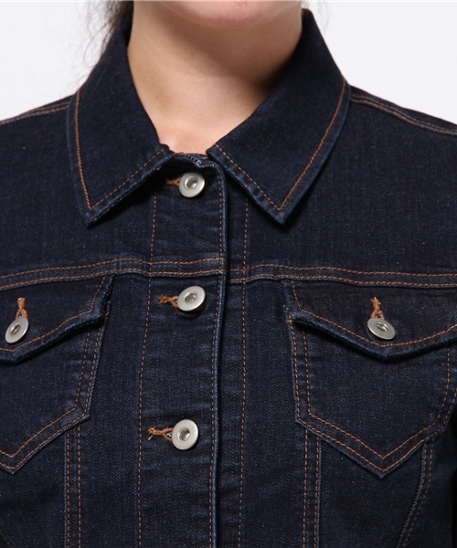 NATURAL BEAUTY BASIC（ナチュラルビューティーベーシック）の「Ｇジャン（デニムジャケット・レディース・ネイビー・MEDIUM/LARGE/SMALL）」の5枚目の写真