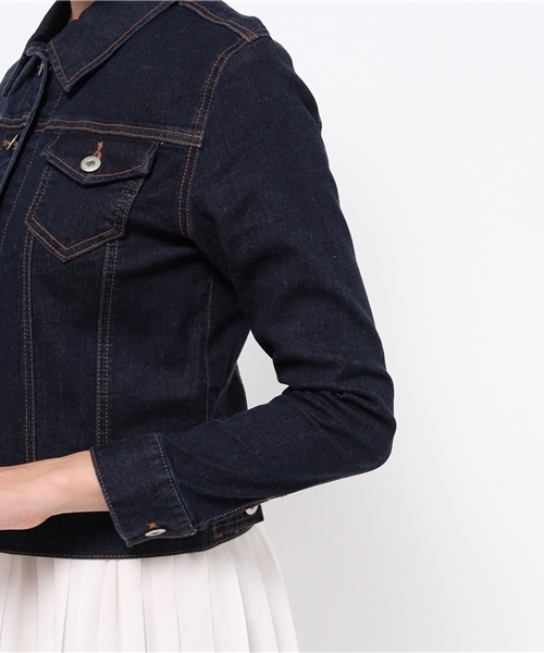 NATURAL BEAUTY BASIC（ナチュラルビューティーベーシック）の「Ｇジャン（デニムジャケット・レディース・ネイビー・MEDIUM/LARGE/SMALL）」の6枚目の写真