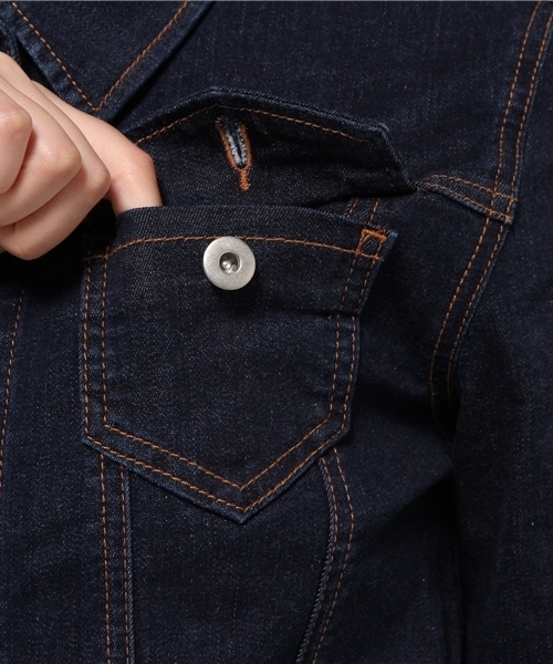 NATURAL BEAUTY BASIC（ナチュラルビューティーベーシック）の「Ｇジャン（デニムジャケット・レディース・ネイビー・MEDIUM/LARGE/SMALL）」の7枚目の写真