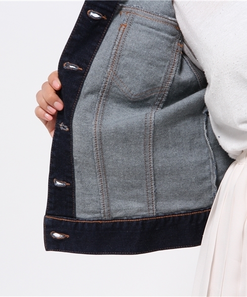 NATURAL BEAUTY BASIC（ナチュラルビューティーベーシック）の「Ｇジャン（デニムジャケット・レディース・ネイビー・MEDIUM/LARGE/SMALL）」の10枚目の写真