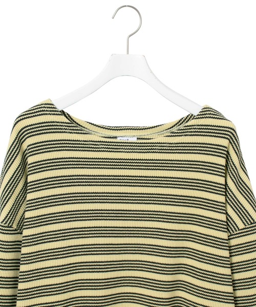 MILLER(ミラー)の「【Miller for ADAM ET ROPE'】別注WAFFLE L/S BORDER TEE(Tシャツ/カットソー・レディース・オフホワイト/グリーン系その他・FREE)」の12枚目の写真