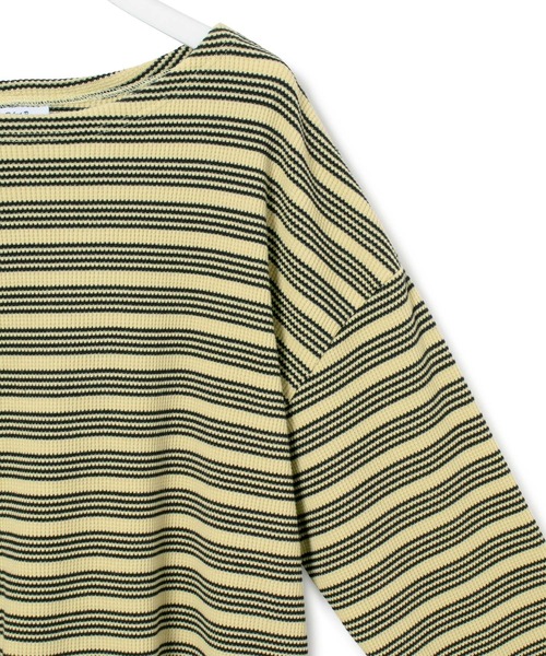 MILLER(ミラー)の「【Miller for ADAM ET ROPE'】別注WAFFLE L/S BORDER TEE(Tシャツ/カットソー・レディース・オフホワイト/グリーン系その他・FREE)」の14枚目の写真