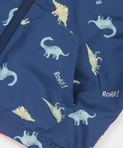 kladskap(クレードスコープ)の「恐竜リバーシブルウィンドブレーカー(マウンテンパーカー・キッズ・レッド/オリーブ・90cm/100cm/110cm/120cm/130cm/80cm)」の9枚目の写真