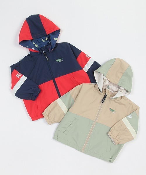 kladskap(クレードスコープ)の「恐竜リバーシブルウィンドブレーカー(マウンテンパーカー・キッズ・レッド/オリーブ・90cm/100cm/110cm/120cm/130cm/80cm)」の18枚目の写真