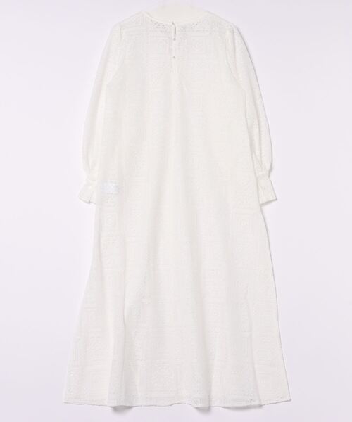 STYLEBLOCK（スタイルブロック）の「ブロックレースボリュームスリーブスリットワンピース（ワンピース・レディース・ホワイト/アイボリー/ブラック・M）」の4枚目の写真