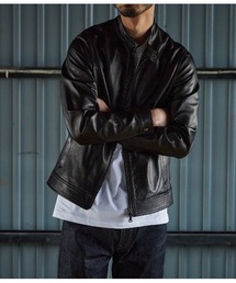 EMMETI エンメティTRISTAN ゴートスエード シャツジャケット　44 別注】EMMETI ゴートスエード ダブルブレステッド6Bジャケット