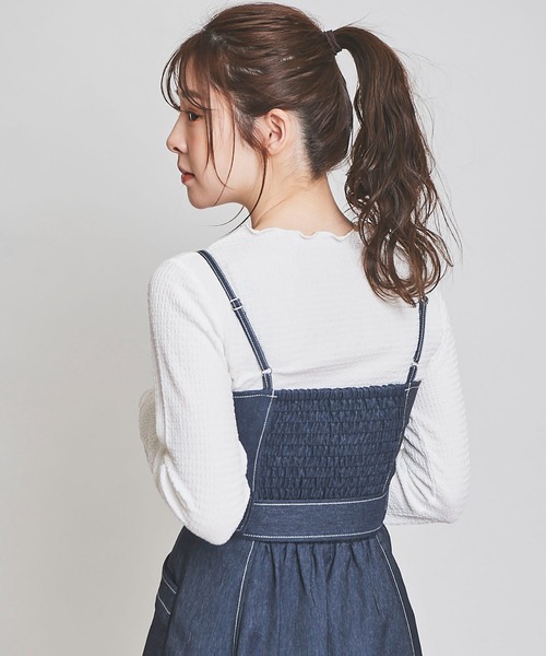 31 Sons de mode(トランテアン ソン ドゥ モード)の「カットジャガードトップス(Tシャツ/カットソー・レディース・オフホワイト/ブラウン・36)」の12枚目の写真