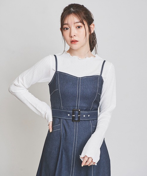 31 Sons de mode(トランテアン ソン ドゥ モード)の「カットジャガードトップス(Tシャツ/カットソー・レディース・オフホワイト/ブラウン・36)」の10枚目の写真