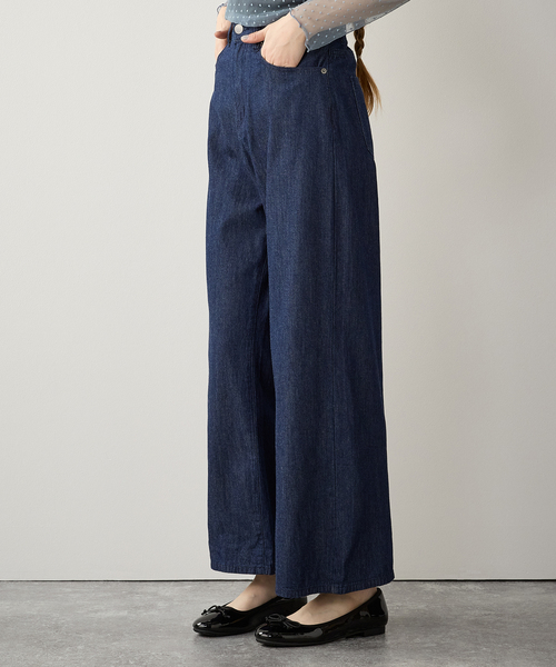 LE SOUK HOLIDAY(ルスークホリデー)の「サマーワイドデニムパンツ(デニムパンツ・レディース・ブルー/ネイビー・M/L)」の10枚目の写真