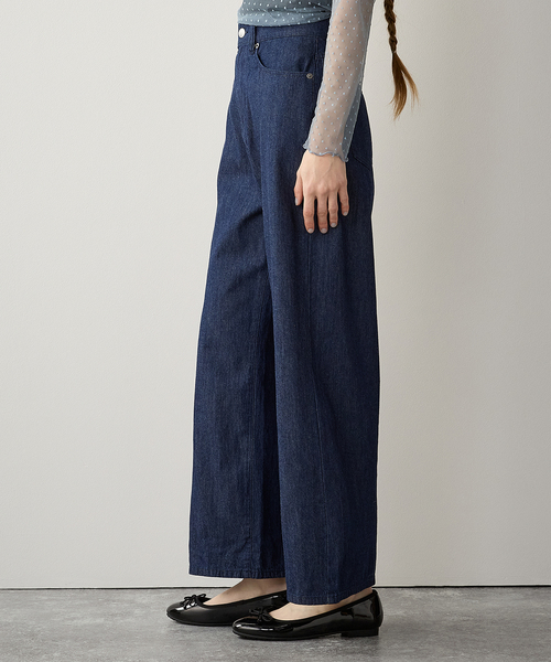 LE SOUK HOLIDAY(ルスークホリデー)の「サマーワイドデニムパンツ(デニムパンツ・レディース・ブルー/ネイビー・M/L)」の11枚目の写真