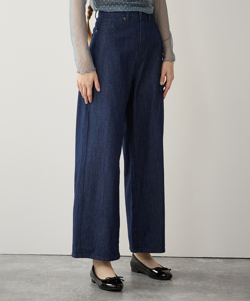 LE SOUK HOLIDAY(ルスークホリデー)の「サマーワイドデニムパンツ(デニムパンツ・レディース・ブルー/ネイビー・M/L)」の8枚目の写真