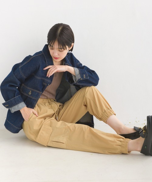 【美品　OHOTORO】ナイロンカーゴパンツ OHOTORO】 Nylon Cargo Pants khaki - メルカリ