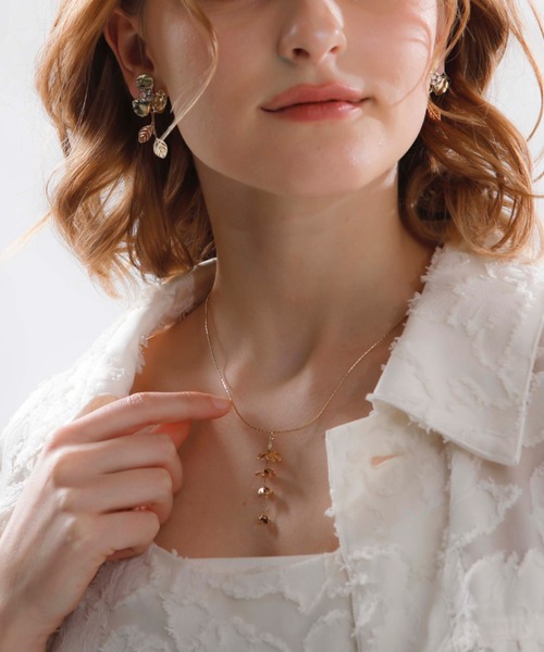 JewCas Fleur フラワー(花モチーフ)ロングネックレス [JC4649